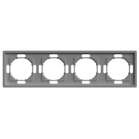 Рамка 4-местная универсальная серая Soft EF104-G ARDERO 80783