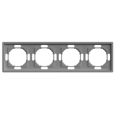 Рамка 4-местная универсальная серая Soft EF104-G ARDERO 80783