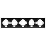 Рамка 5-местная универсальная черный Soft EF105-B ARDERO 80758