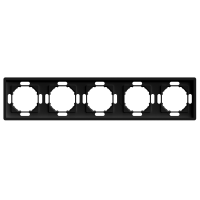 Рамка 5-местная универсальная черный Soft EF105-B ARDERO 80758