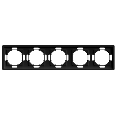 Рамка 5-местная универсальная черный Soft EF105-B ARDERO 80758