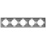 Рамка 5-местная универсальная серая Soft EF105-G ARDERO 80784