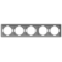 Рамка 5-местная универсальная серая Soft EF105-G ARDERO 80784