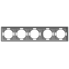 Рамка 5-местная универсальная серая Soft EF105-G ARDERO 80784