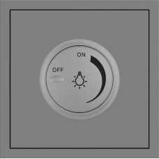 Светорегулятор поворотный для LED 5-100W, серый механизм Soft EV111D-G ARDERO (без рамки) 80779