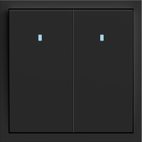 Выключатель 2-кл. с подсветкой, механизм черный 10А Soft EV112L-B ARDERO (без рамки) 80741
