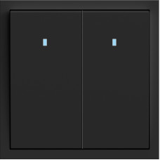 Выключатель 2-кл. с подсветкой, механизм черный 10А Soft EV112L-B ARDERO (без рамки) 80741