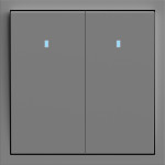 Выключатель 2-кл. с подсветкой, серый механизм 10А Soft EV112L-G ARDERO (без рамки) 80767