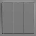 Выключатель 3-кл., серый механизм 10А Soft EV113-G ARDERO (без рамки) 80765