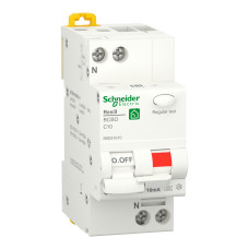 Дифференциальный автомат 1Р+N 10А 10mА 6kA C Resi9 Schneider Electric А R9D51610