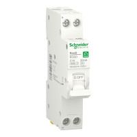 Диференційний автомат 1мод 1Р+N 16А 30mА 6kA C Resi9 Schneider Electric А R9D88616