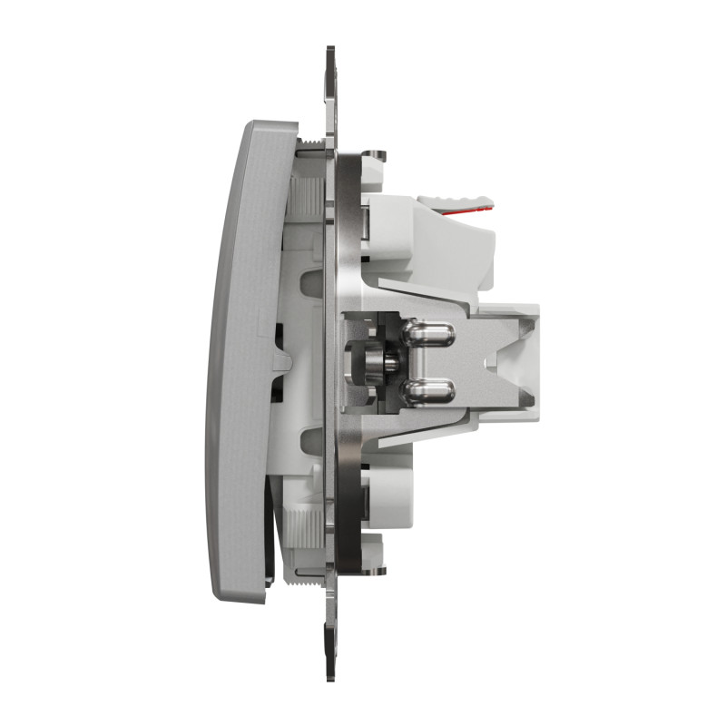 Перемикач кнопковий Алюміній Sedna Design Schneider Electric SDD113111