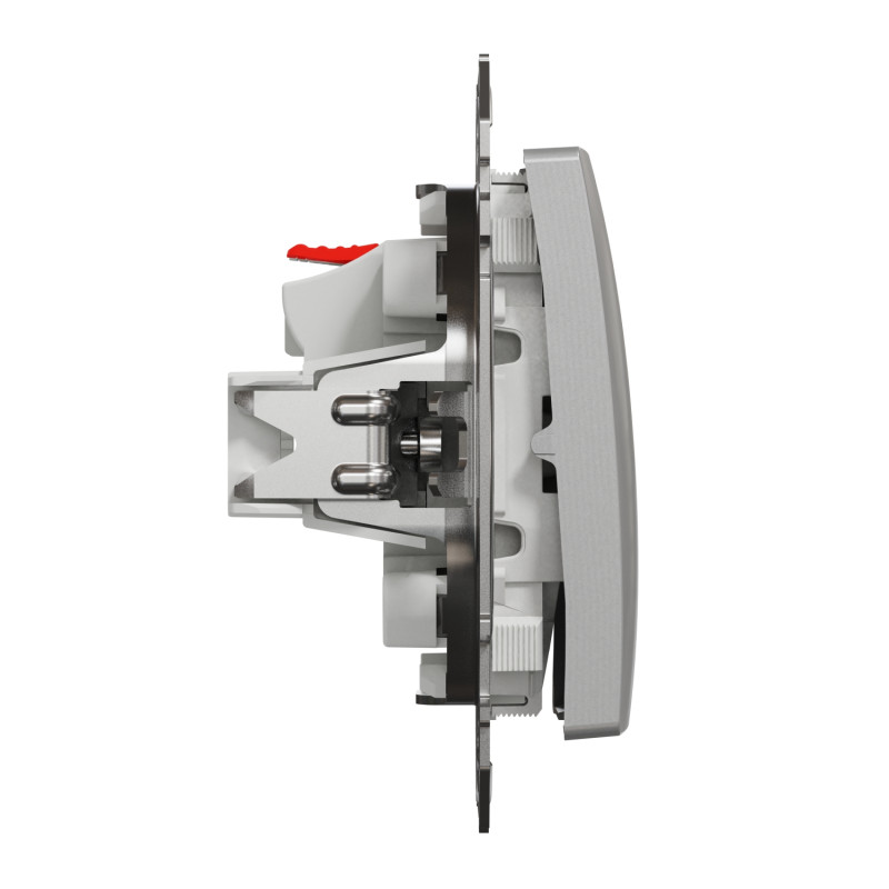 Перемикач кнопковий Алюміній Sedna Design Schneider Electric SDD113111