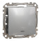 Переключатель одноклавишный с подсветкой алюминий Sedna Design & Element Schneider Electric SDD113106L
