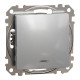 Перемикач одноклавішний з підсвіткою алюміній Sedna Design & Element Schneider Electric SDD113106L