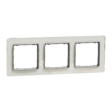 Рамка 3-х постовая белое стекло Sedna Elements Schneider Electric SDD360803