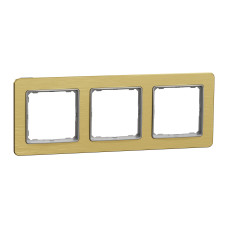 Рамка 3-х постовая матовое золото Sedna Elements Schneider Electric SDD371803