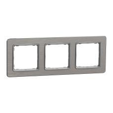 Рамка 3-х постова матовий алюміній Sedna Elements Schneider Electric SDD370803
