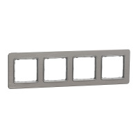 Рамка 4-х постова матовий алюміній Sedna Elements Schneider Electric SDD370804
