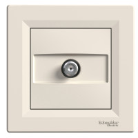 Розетка SAT конечная 1 dB Asfora Schneider Electric крем EPH3700123 с рамкой