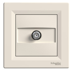 Розетка SAT конечная 1 dB Asfora Schneider Electric крем EPH3700123 с рамкой