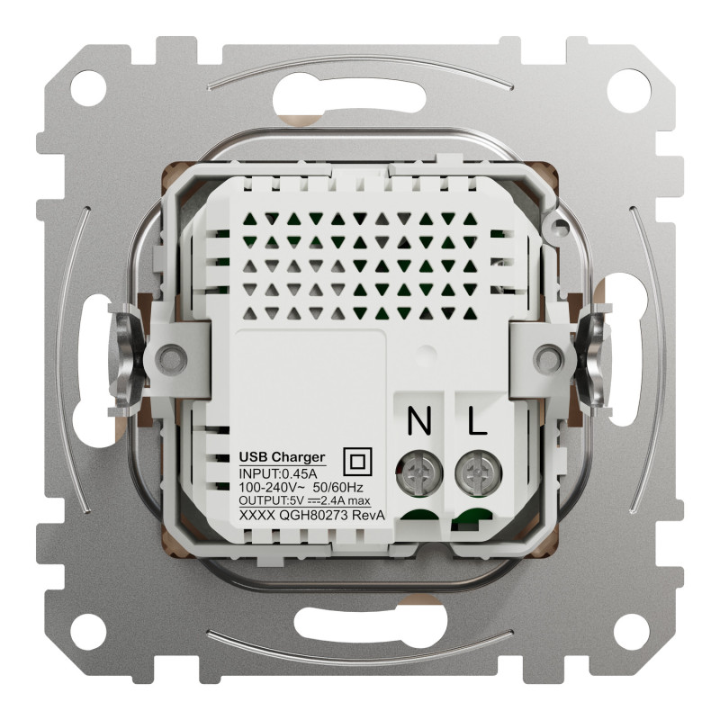 Розетка USB тип A+C 2,4A бежева Sedna Design Schneider Electric SDD112402
