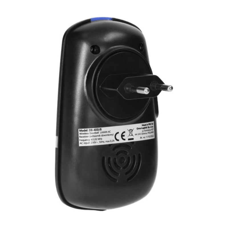 Звонок LAXAN AC беспроводной 20 тоновый 150м черный DB-4/B VIRONE