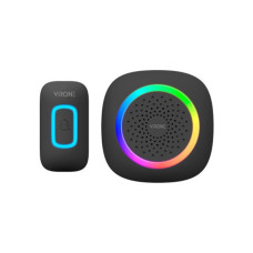 Звонок PELA DC беспроводной с подсветкой RGB 60 тоновый черный DB-6/B VIRONE