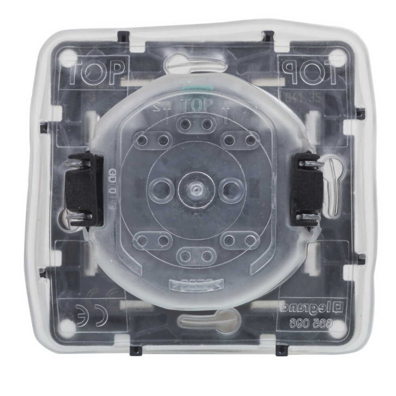 Розетка Niloe Step черная 1-я с заземлением с крышкой Legrand ( 863523 )