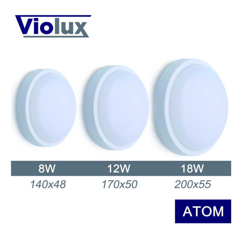 Світильник ЖКГ антивандальний LED Violux ДББ ATOM 12W 4000K IP54 ( 243301 )