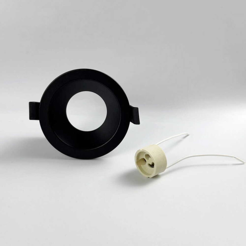 Світильник точковий врізний Violux IBIZA-R GU10 IP44 чорний ( 130108 )