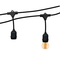 Гірлянда  TWIST патрон 10хЕ27 5м IP65 чорний  Violux 950012