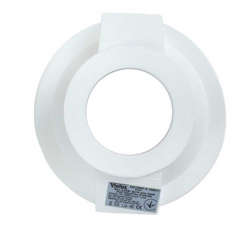 Світильник точковий врізний Violux DOLOMIT-R GU10 IP44 білий ( 130011 )