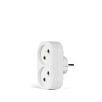 Сетевой разветвитель без заземления 2 гнезда белый TITANUM STANDARD (ТF-MR210-W)