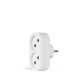 Сетевой разветвитель без заземления 2 гнезда белый TITANUM STANDARD (ТF-MR210-W)