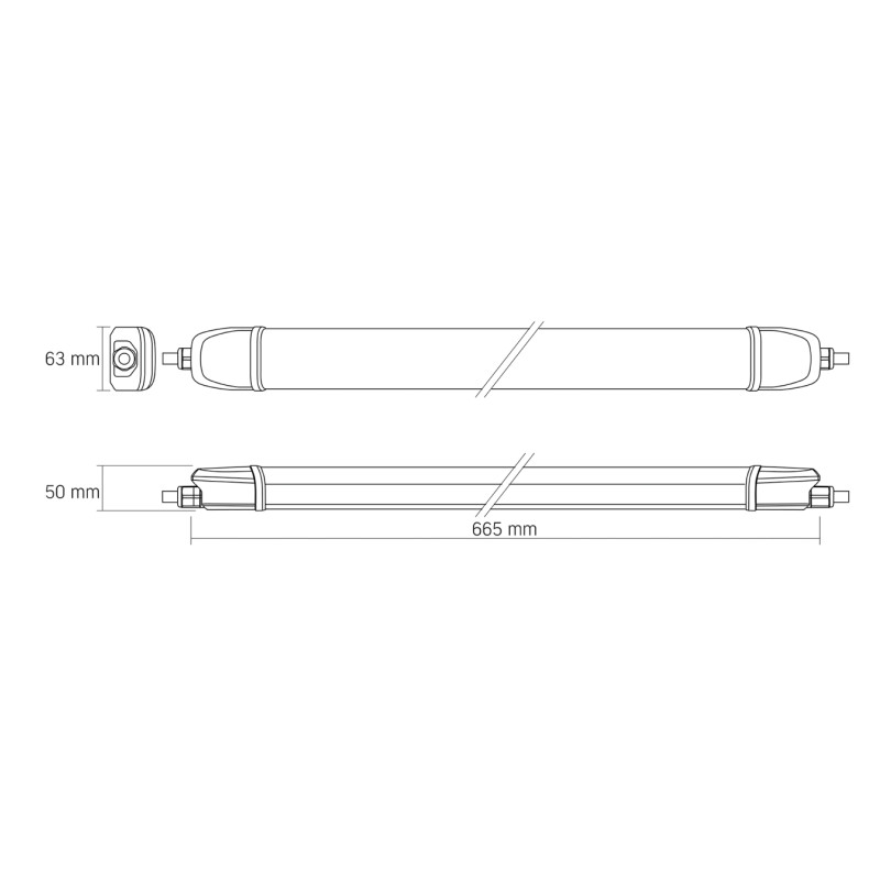 Светодиодный светильник LED IP65 линейный магистральный VIDEX BNWL04 20W 0.6М 5000K 220V (VL-BNWL04-20065)