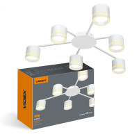 Светильник спот VIDEX под лампу 6xGX53 накладной белый VL-SPF21B-WP