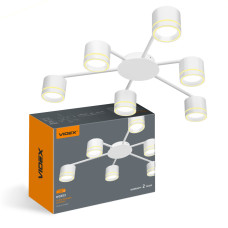 Светильник спот VIDEX под лампу 6xGX53 накладной белый VL-SPF21B-WP