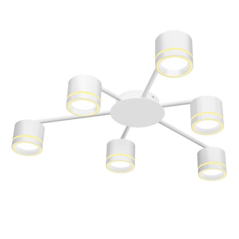 Светильник спот VIDEX под лампу 6xGX53 накладной белый VL-SPF21B-WP