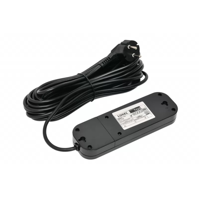 Сетевой удлинитель Luxel 3 розетки 10М (7529) Черный