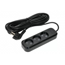 Сетевой удлинитель Luxel 3 розетки 10М (7529) Черный