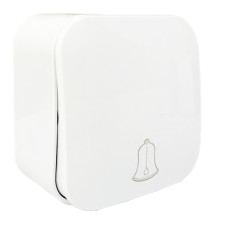 Кнопка звонка накладная AWM DARA белая IP20