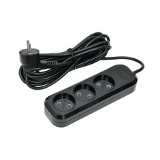 Сетевой удлинитель Luxel 3 розетки 5М (7525) Черный