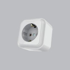 Розетка 1-я из ж/к накладная AWM TIMA белая IP20