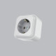 Розетка 1-на із з/к накладна AWM TIMA біла  ІР20
