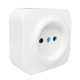 Розетка 1-на накладная AWM DARA белая IP20