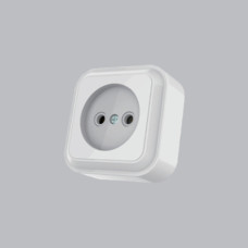 Розетка 1-на накладная AWM TIMA белая IP20