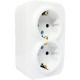 Розетка 2-я из/зк накладная AWM DARA белая IP20