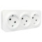 Розетка 3-х накладная AWM DARA белая IP20