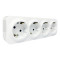 Розетка 4-я из ж/к накладная AWM DARA белая IP20